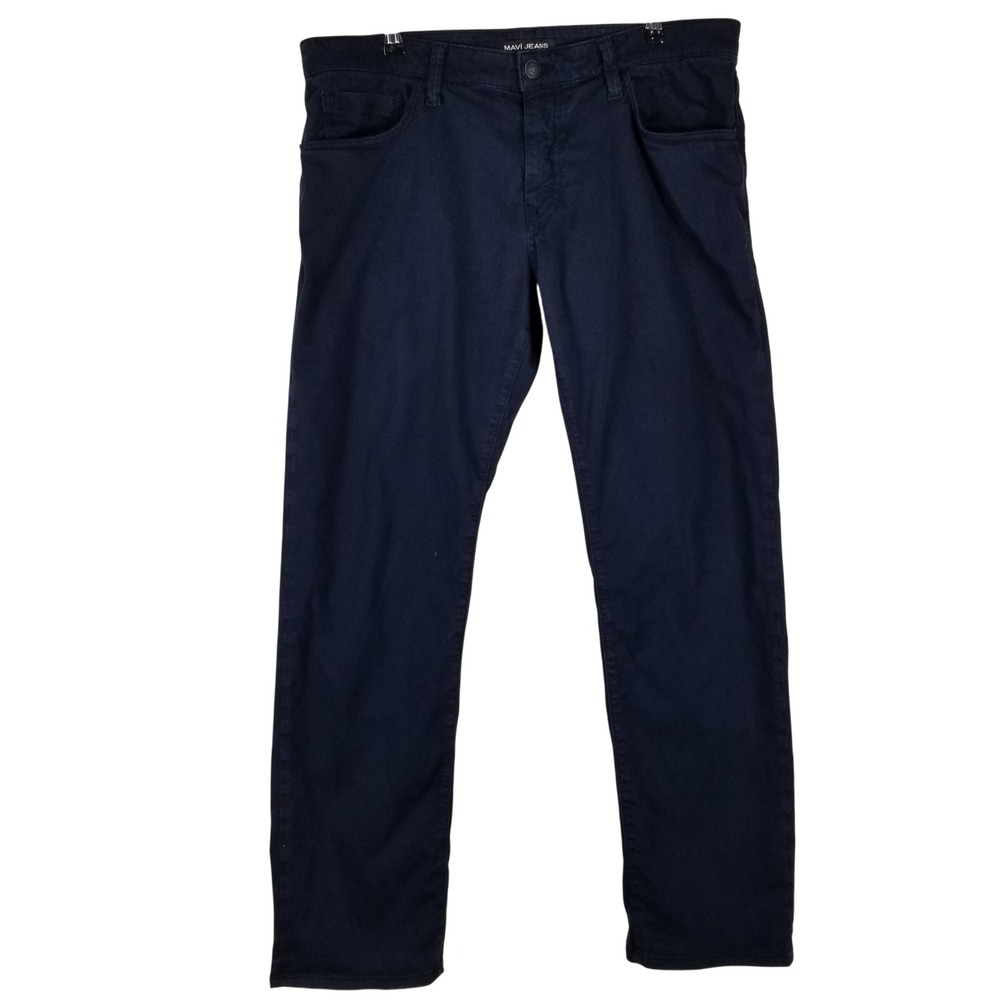Mavi Zach Straight Leg Navy‎ Blue Chino Pants Mens 36x32 453 ASU09136